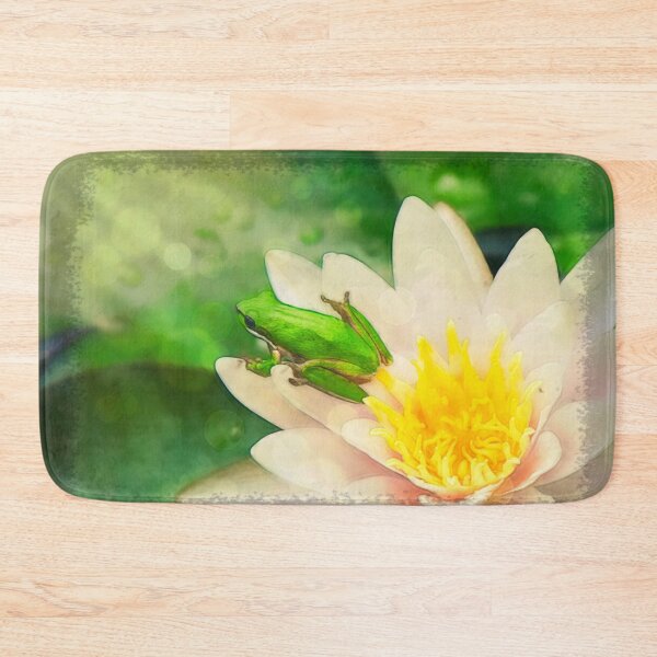 Item preview, Small Green Frog on a Waterlily designed and sold by Ozjanette90.