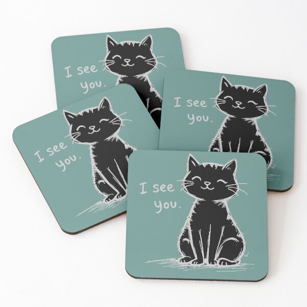 Item preview, I See You – Black & Grey Cat Smile designed and sold by SteadyRolling.