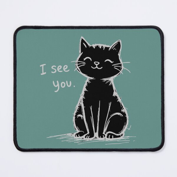 Item preview, I See You – Black & Grey Cat Smile designed and sold by SteadyRolling.