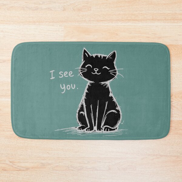 Item preview, I See You – Black & Grey Cat Smile designed and sold by SteadyRolling.