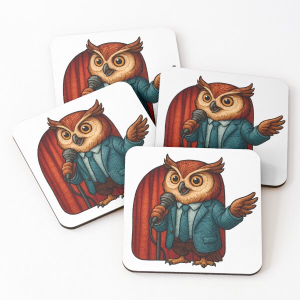 Item preview, Stand-Up Owl – Embroidered Comedy Night Patch designed and sold by #Adulting Central.