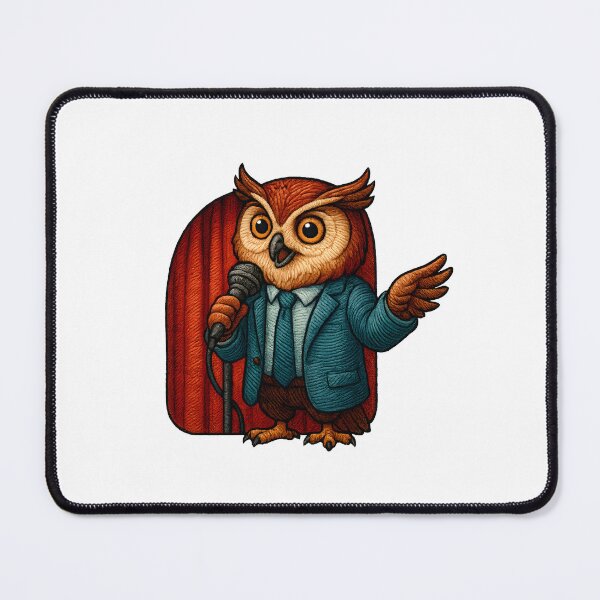Item preview, Stand-Up Owl – Embroidered Comedy Night Patch designed and sold by #Adulting Central.