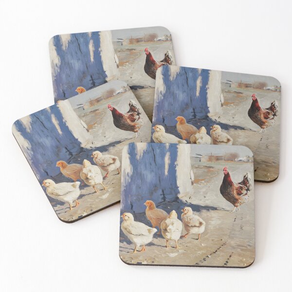 Item preview, Chicken family walking along the country road - version 02 designed and sold by garasani.
