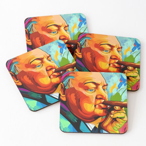 Item preview, Winston Churchill Reflects - Vivid Colors and Bold Abstract Energy with Iconic Cigar designed and sold by OlfactoART Studio.