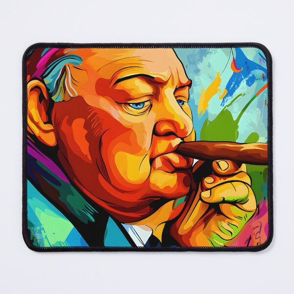 Item preview, Winston Churchill Reflects - Vivid Colors and Bold Abstract Energy with Iconic Cigar designed and sold by OlfactoART Studio.