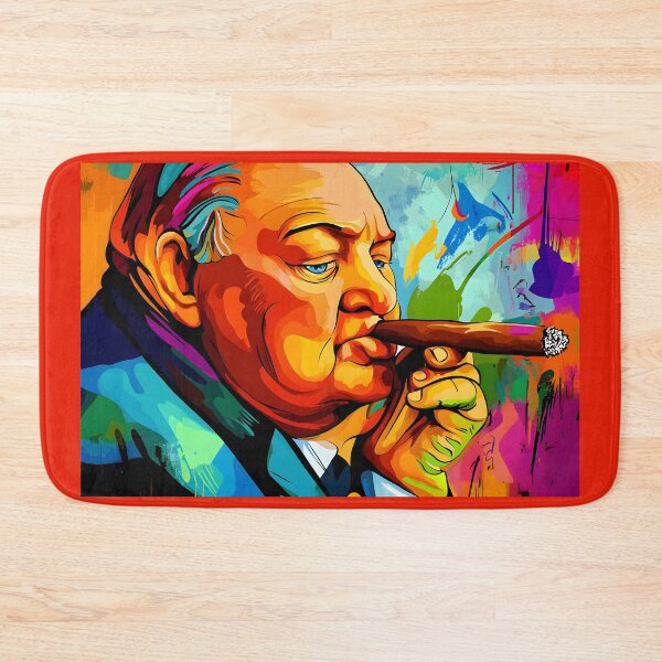 Item preview, Winston Churchill Reflects - Vivid Colors and Bold Abstract Energy with Iconic Cigar designed and sold by OlfactoART Studio.
