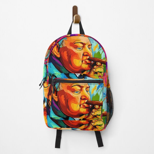 Item preview, Winston Churchill Reflects - Vivid Colors and Bold Abstract Energy with Iconic Cigar designed and sold by OlfactoART Studio.