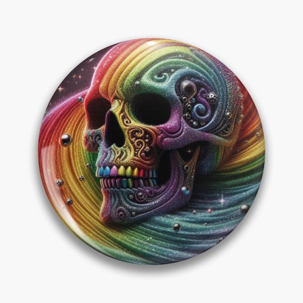 Item preview, Rainbow Spiral Skull designed and sold by Ghostface2025.