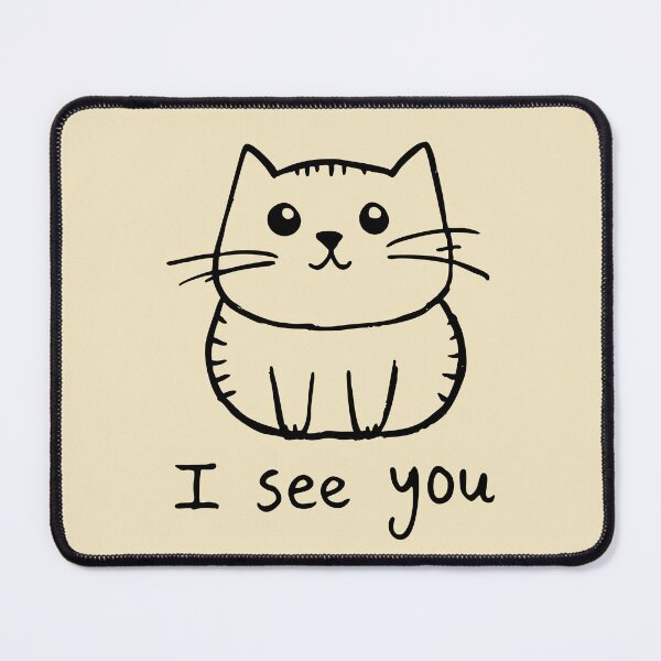 Item preview, I See You – Curious Cute Cat Drawing designed and sold by SteadyRolling.