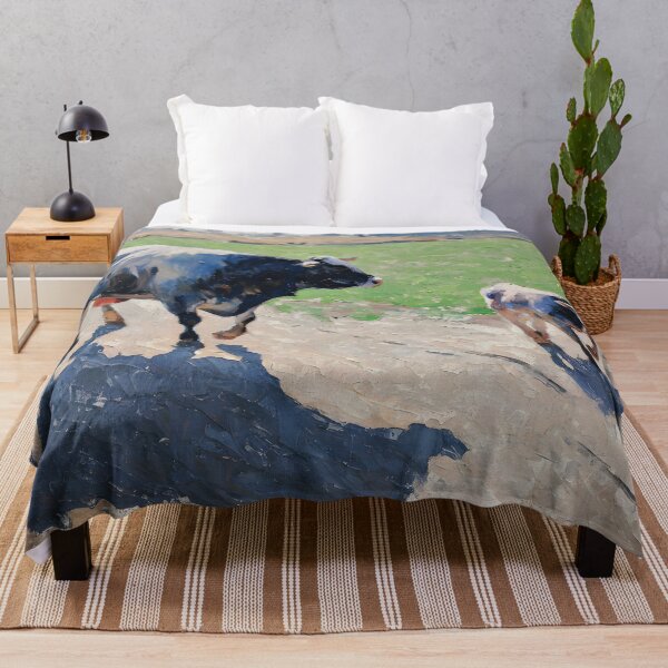 Item preview, Mother cow and calf walking near the farm - version 02 designed and sold by garasani.
