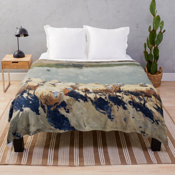 Item preview, A herd of sheep walking near the lake - version 01 designed and sold by garasani.