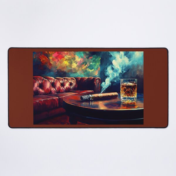 Item preview, Indulge in Luxury- Whiskey and Cigar Moments of Refined Leisure Generative AI designed and sold by OlfactoART Studio.