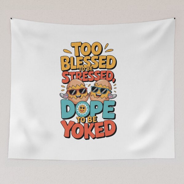 Item preview, Too Blessed to Be Stressed, Too Dope to Be Yoked – Funny Easter Hip-Hop Egg Design designed and sold by festivefunction.