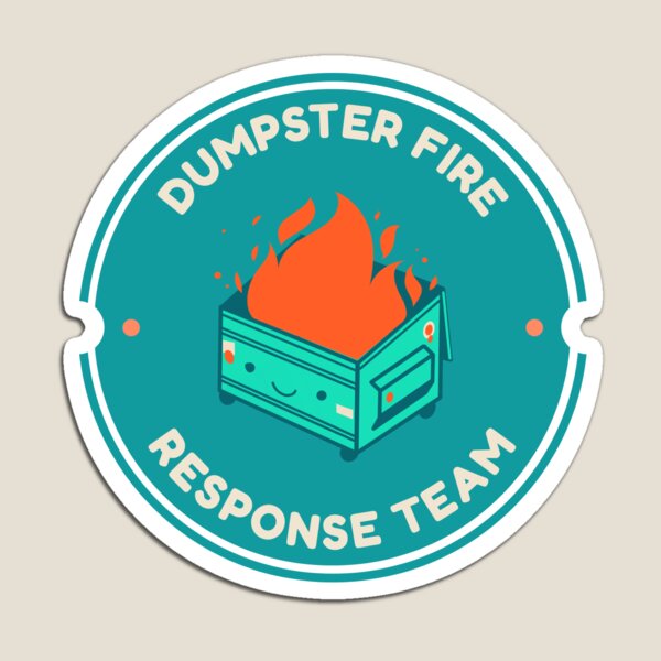 Vista previa del artículo con la obra «Humor del equipo de respuesta a incendios de contenedores de basura», diseñado y vendido por SkiesOfBlue5150.