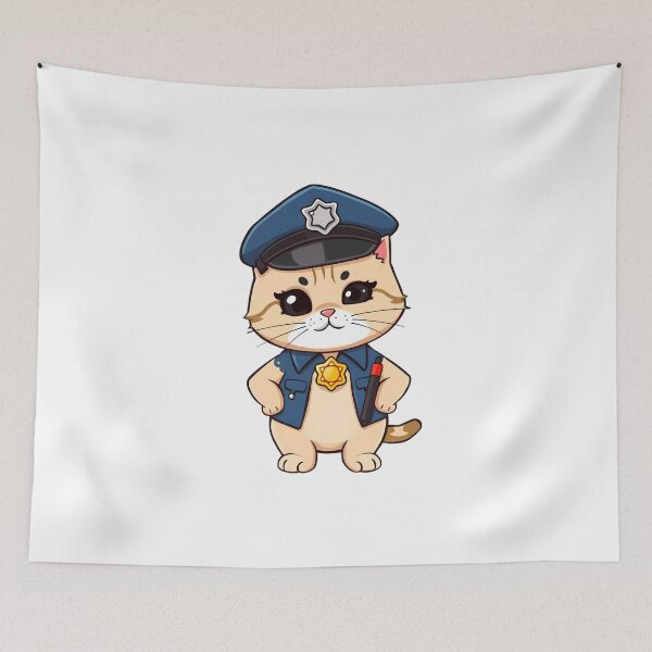 Item preview,  The Paw-lice Chief – Funny Cat Officer designed and sold by Meow Cat.