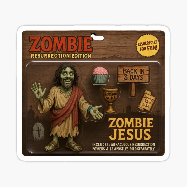 Zombie Jesus Easter Sticker