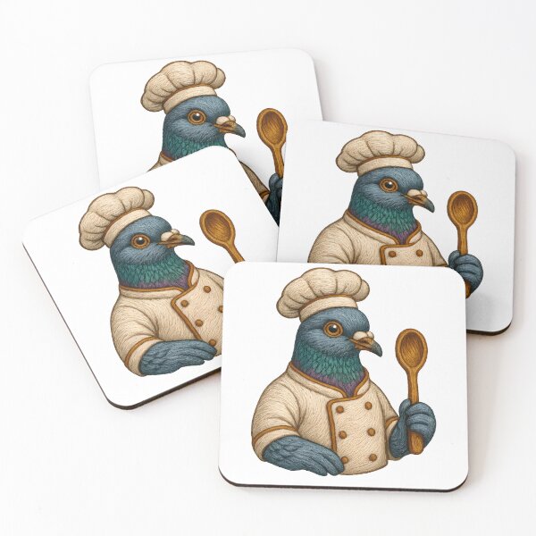 Item preview, Executive Chef Pigeon - Embroidered Animal Patch Design designed and sold by #Adulting Central.