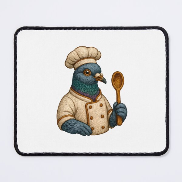 Item preview, Executive Chef Pigeon - Embroidered Animal Patch Design designed and sold by #Adulting Central.