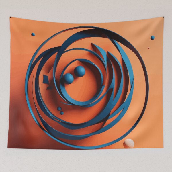 Item preview, Abstract Spiral  Blue Ribbon Swirl designed and sold by Vicky Brago-Mitchell®.