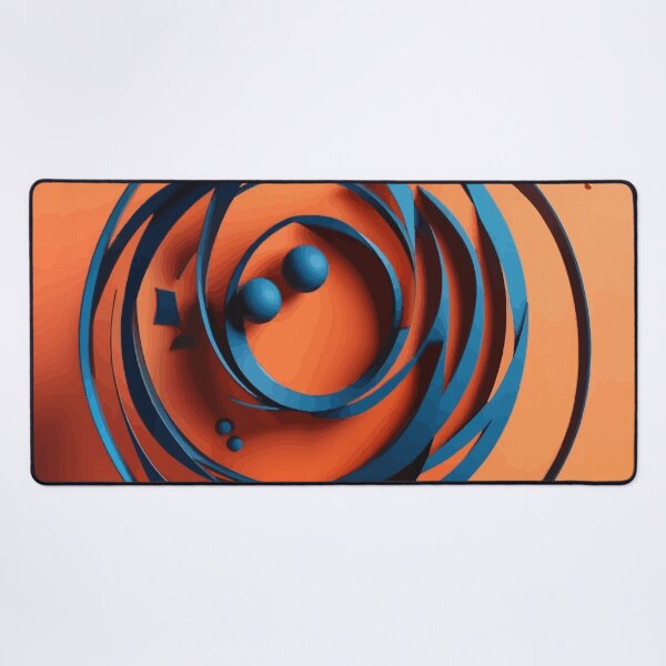 Item preview, Abstract Spiral  Blue Ribbon Swirl designed and sold by Vicky Brago-Mitchell®.