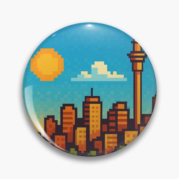 Item preview, Auckland Skyline Retro Pixel Art designed and sold by Places On Earth.