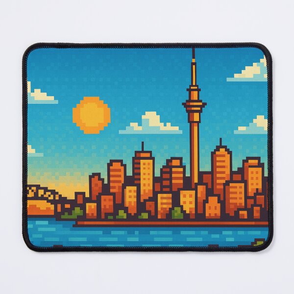 Item preview, Auckland Skyline Retro Pixel Art designed and sold by Places On Earth.