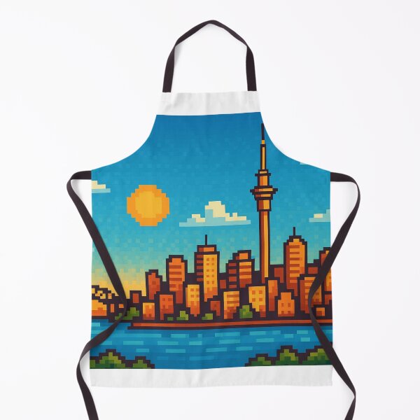 Item preview, Auckland Skyline Retro Pixel Art designed and sold by Places On Earth.