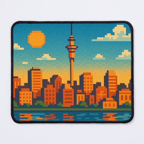 Item preview, Auckland New Zealand Vintage Pixel Art designed and sold by Places On Earth.