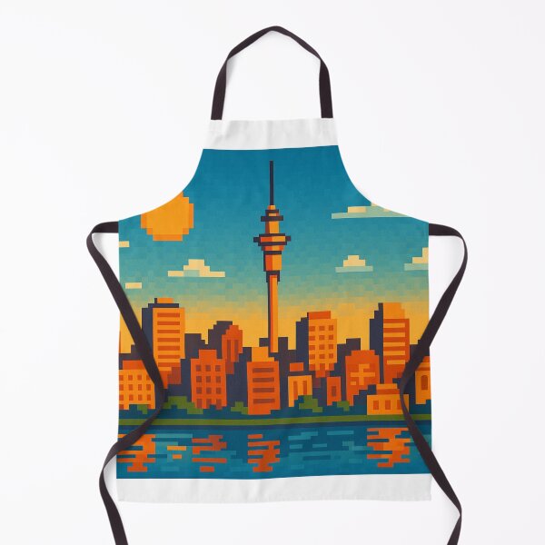 Item preview, Auckland New Zealand Vintage Pixel Art designed and sold by Places On Earth.