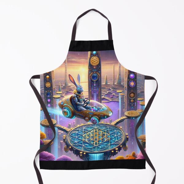 Item preview, A cyborg rabbit driving a flying car 002L8P120TH4 designed and sold by OsirizyahDesign.