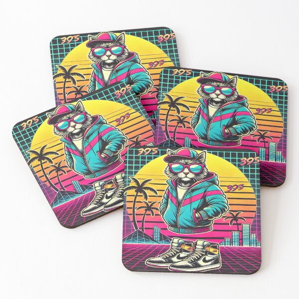 Item preview,  Retro Cool Cat – 80s Vintage Aesthetic designed and sold by ArtsyEcho.