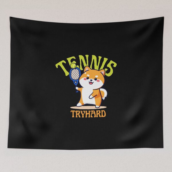 Item preview, Shiba Inu Playing Tennis Funny Tennis designed and sold by miaa-artistshop.
