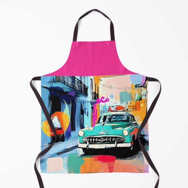 Item preview, Speeding Through Havana - Vintage Car Surrounded by a Burst of Color and Energy designed and sold by OlfactoART Studio.
