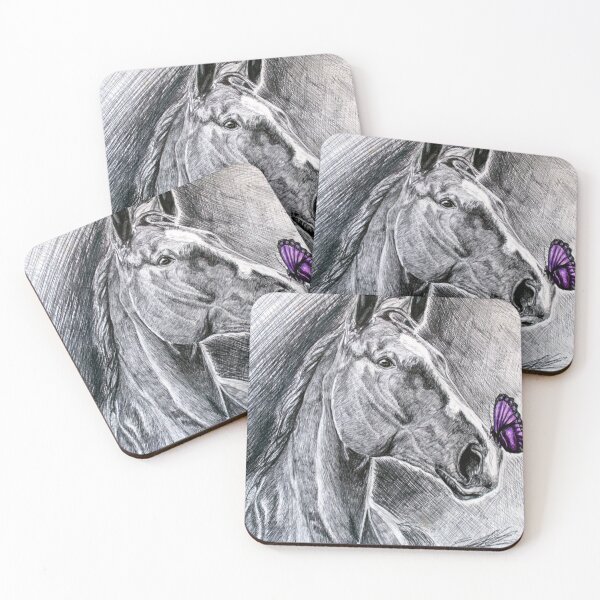 Item preview, Portrait of a Horse and Butterfly designed and sold by LittleStarCreat.