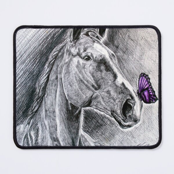 Item preview, Portrait of a Horse and Butterfly designed and sold by LittleStarCreat.