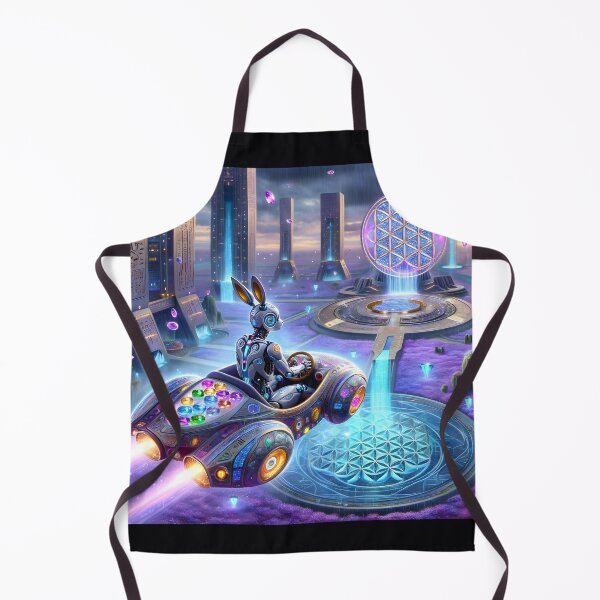 Item preview, A cyborg rabbit driving a futuristic flying car of the Planet Osirizyah 002L19P120TH4 designed and sold by OsirizyahDesign.
