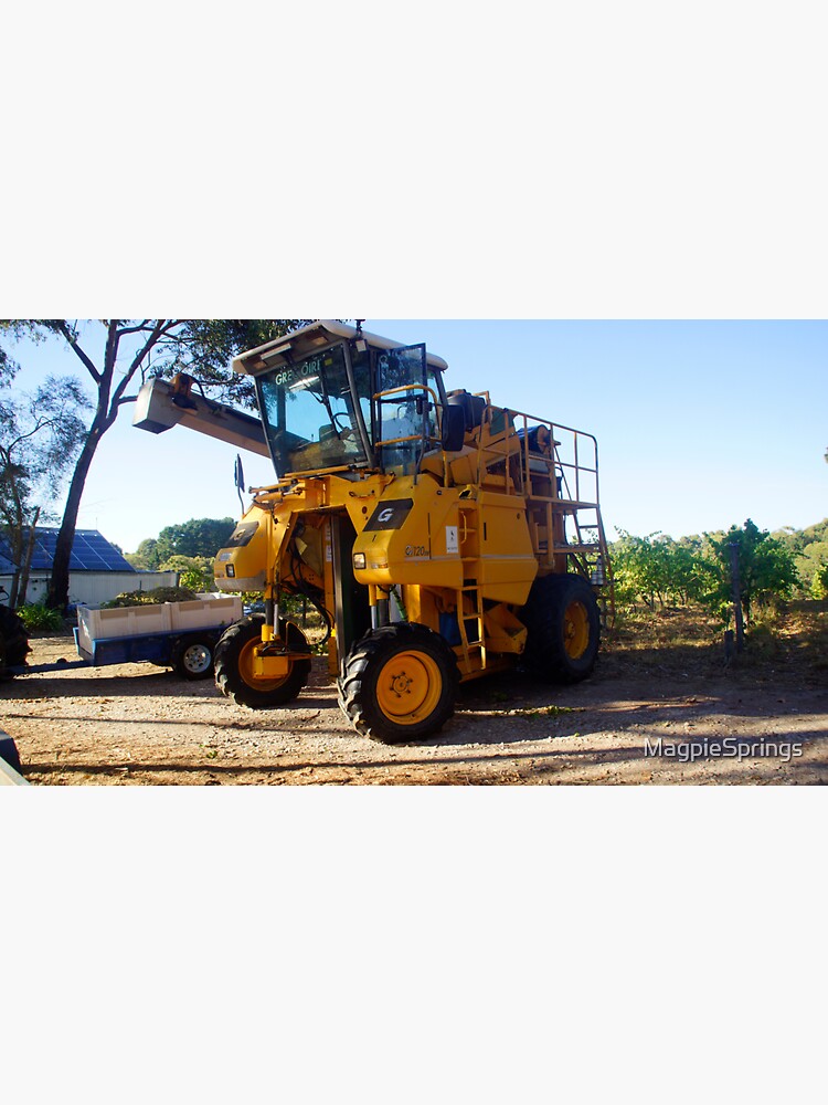 Thumbnail 3 of 3, Sticker, Harvester at Magpie Springs Vineyard by Avril Thomas designed and sold by MagpieSprings.
