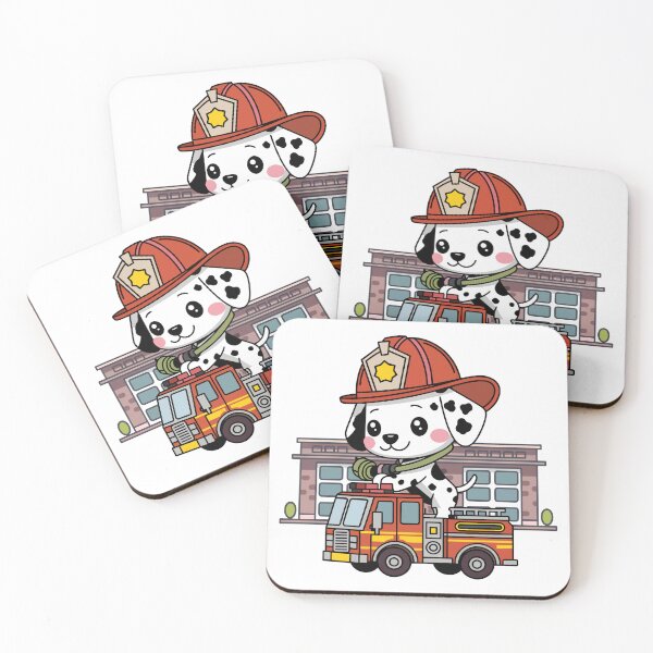 Item preview, Firefighter Dalmatian Puppy with Fire Truck designed and sold by WildlifeInc.