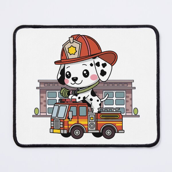 Item preview, Firefighter Dalmatian Puppy with Fire Truck designed and sold by WildlifeInc.