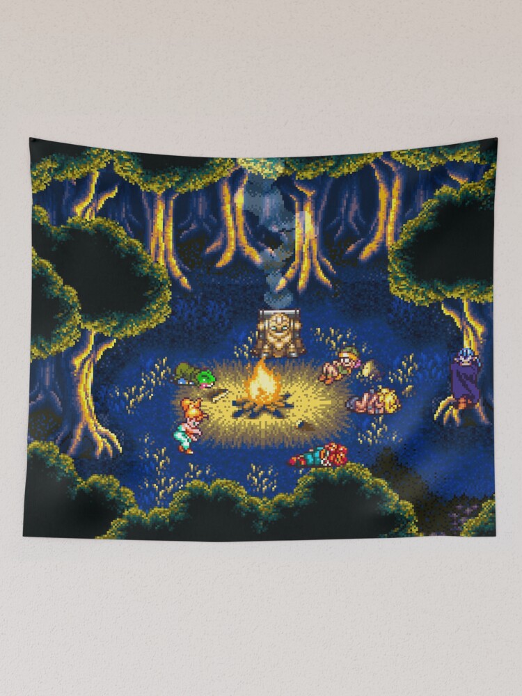 Thumbnail 2 of 3, Tapestry, Chrono Trigger Campfire designed and sold by gin-nek-shop.