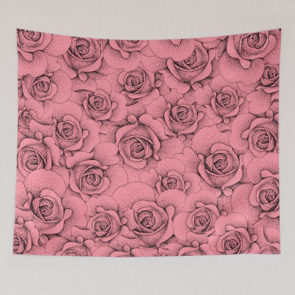 Item preview, All Over print of Pink Roses   designed and sold by Flower Magic .