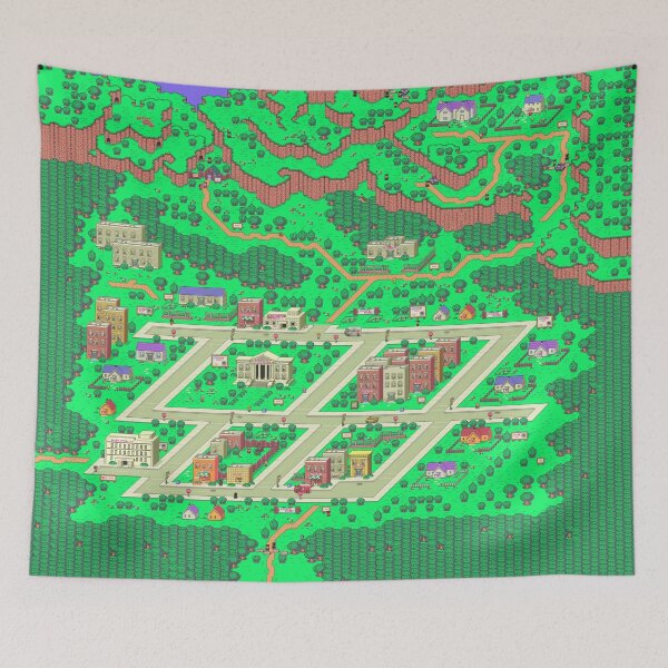 Item preview, Earthbound Onett Map designed and sold by Gin  Neko.