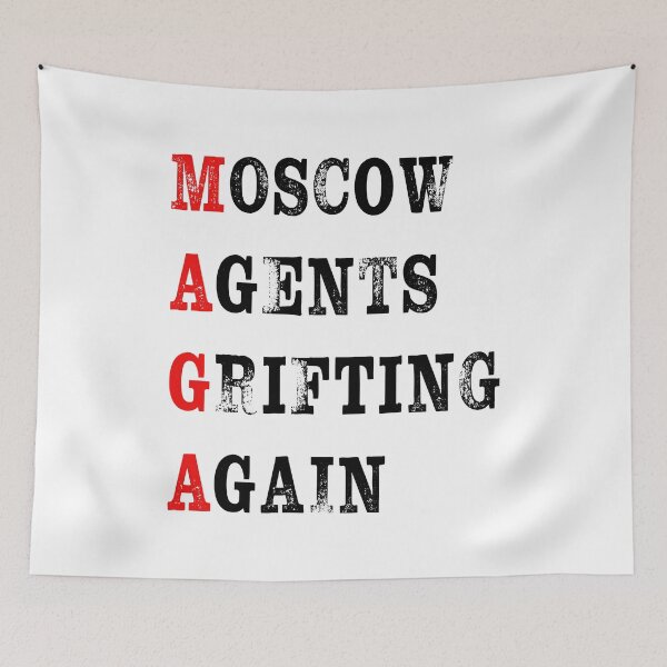 Item preview, MAGA Moscow Agents Grifting Again Anti Trump Stickers designed and sold by EthosWear.
