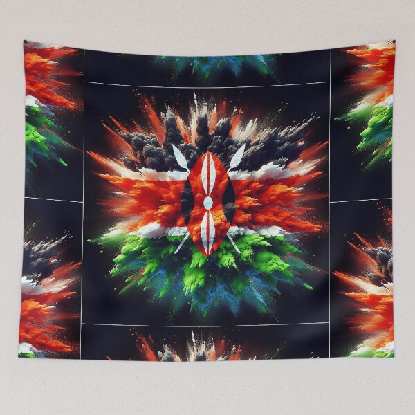 Item preview, Kenya Flag designed and sold by Intriguing Designs.