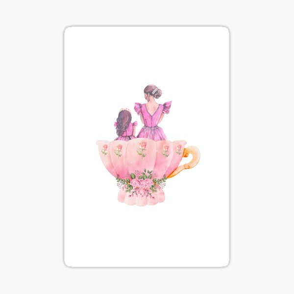 Item preview,  Mother and Daughter in a Pink Teacup designed and sold by The Sweet Pixel.