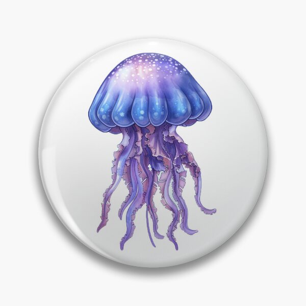 Item preview, Cute cartoon jellyfish designed and sold by Stickermagician.