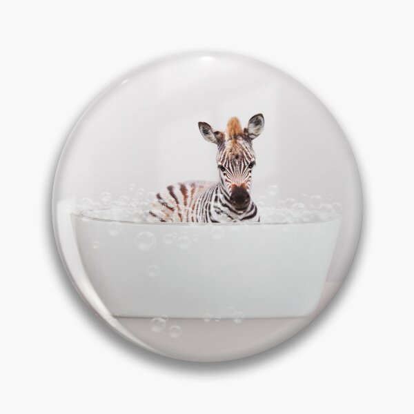 Artikelvorschau, Baby Zebra in moderner Badewanne Rosa Druck, Baby Zebra Baden, Tiere in der Badewanne Kunst von Synplus entworfen und verkauft von synplus.