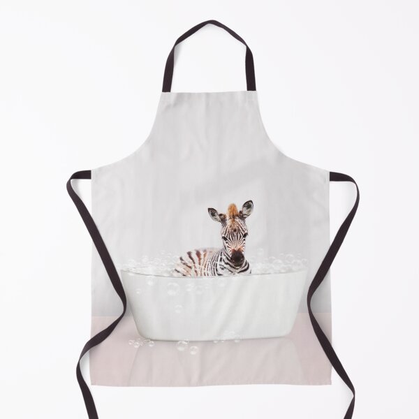 Item preview, Baby Zebra in Modern Bathtub Pink Print, Baby Zebra Bathing, Animals in Bathtub Art by Synplus designed and sold by synplus.