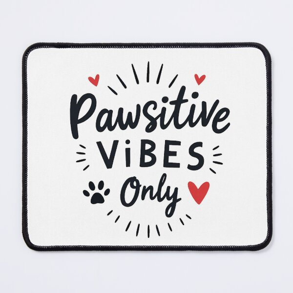 Item preview, Pawsitive Vibes Only - Cute & Funny Pet Lover Quote Design designed and sold by VIBECANVASSHOP .