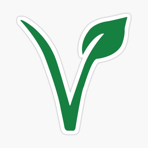 Veganes / vegetarisches Symbol Sticker